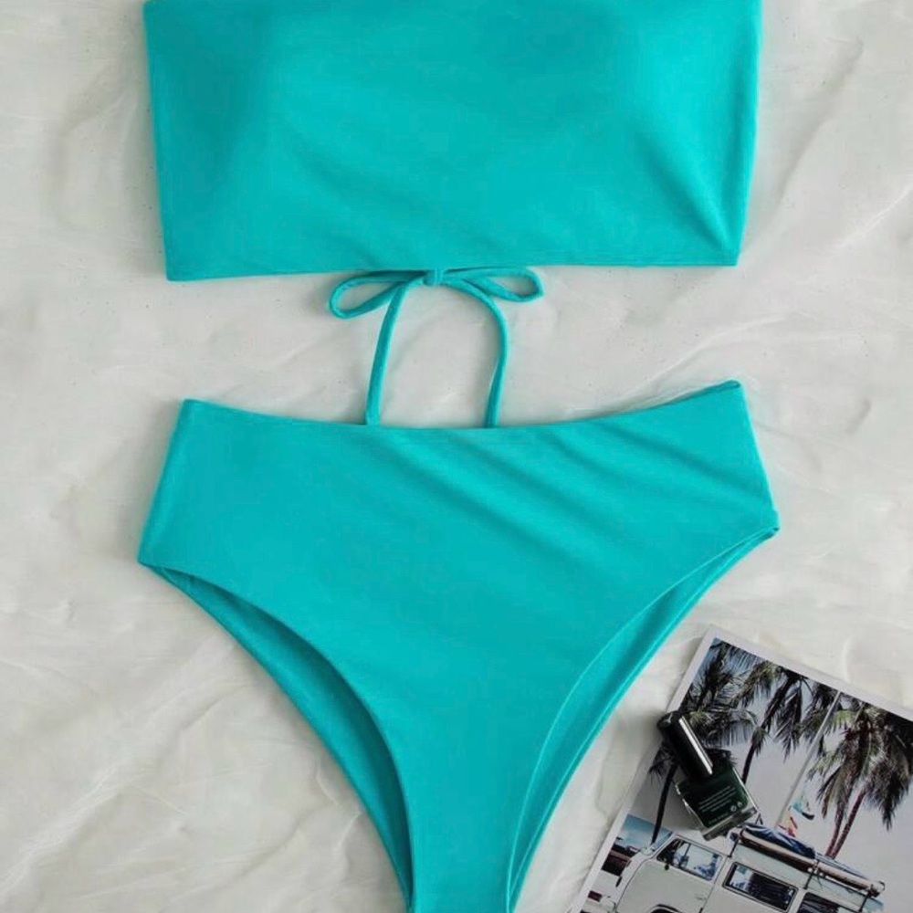 SHEIN Turquoise Bikini Set